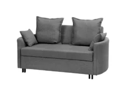 Canapé Convertible 2 Places En Tissu Gris HOVIN -Canapé Soldes Boutique canape 14829191