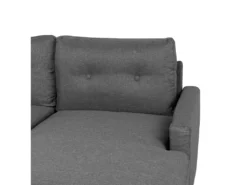 Canapé Angle à Gauche Convertible 4 Places En Tissu Gris Foncé FLAKK -Canapé Soldes Boutique canape 14829219