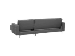 Canapé Angle Gauche Convertible En Tissu Gris Clair 4 Places Avec Pouf ABERDEEN -Canapé Soldes Boutique canape 14876769