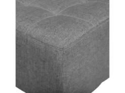 Canapé Panoramique Convertible En Tissu Gris Clair 5 Places Avec Pouf ABERDEEN -Canapé Soldes Boutique canape 14876879
