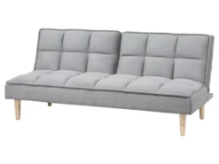 Canapé Convertible 3 Places En Tissu Gris Clair SILJAN 14 Canapé Convertible 3 Places En Tissu Gris Clair SILJAN -Canapé Soldes Boutique canape 14878009
