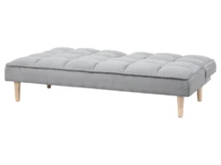 Canapé Convertible 3 Places En Tissu Gris Clair SILJAN 17 Canapé Convertible 3 Places En Tissu Gris Clair SILJAN -Canapé Soldes Boutique canape 14878015