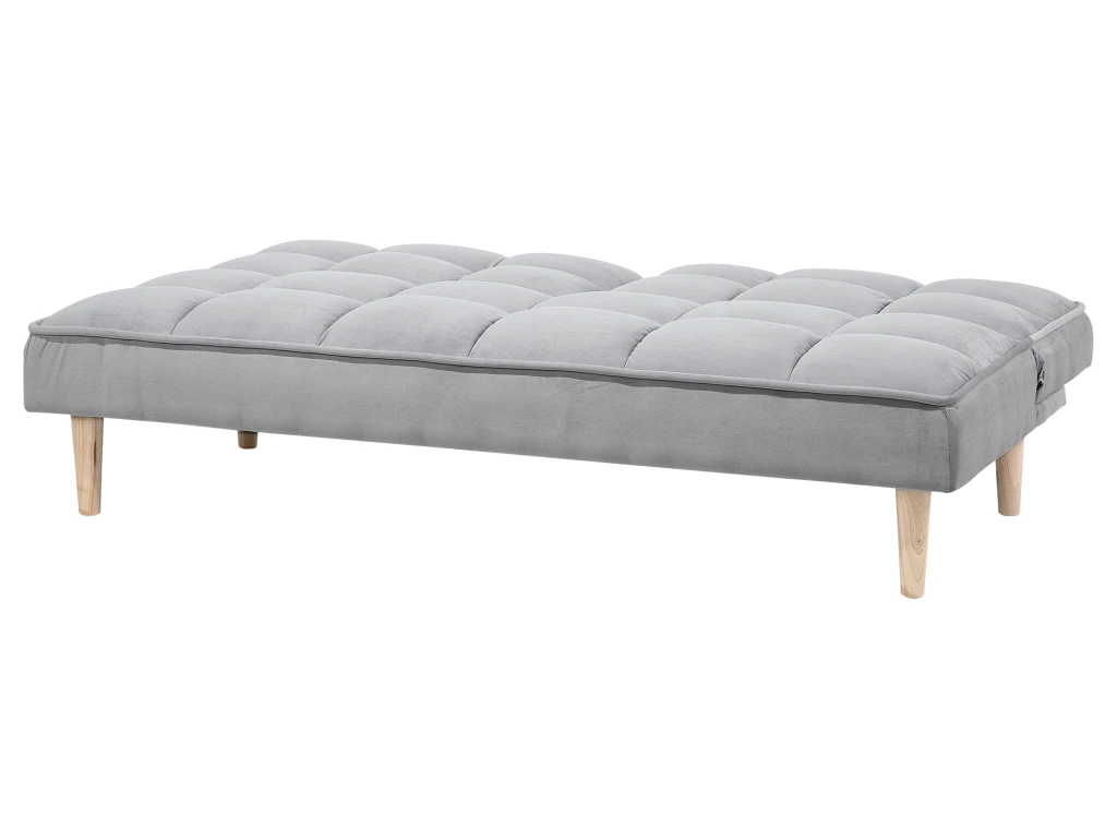 Canapé Convertible 3 Places En Tissu Gris Clair SILJAN 8 Canapé Convertible 3 Places En Tissu Gris Clair SILJAN – Image 8