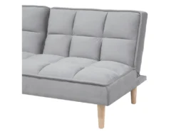 Canapé Convertible 3 Places En Tissu Gris Clair SILJAN 19 Canapé Convertible 3 Places En Tissu Gris Clair SILJAN -Canapé Soldes Boutique canape 14878019
