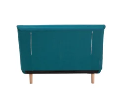 Banquette Convertible 1 Place En Tissu Bleu SETTEN -Canapé Soldes Boutique canape 14878345