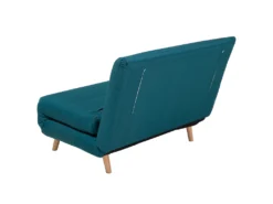 Banquette Convertible 1 Place En Tissu Bleu SETTEN -Canapé Soldes Boutique canape 14878347