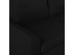 Canapé Angle Côté Droit Convertible En Tissu Noir 3 Places NESNA -Canapé Soldes Boutique canape 14878729