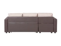 Canapé Angle Droite Convertible 3 Places En Tissu Beige Et Marron TAMPERE 19 Canapé Angle Droite Convertible 3 Places En Tissu Beige Et Marron TAMPERE -Canapé Soldes Boutique canape 14879075