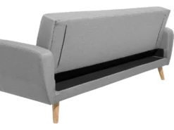 Canapé Convertible 3 Places En Tissu Gris FLORLI -Canapé Soldes Boutique canape 14926187