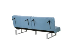 Canapé Convertible 3 Places En Tissu Bleu DUBLIN -Canapé Soldes Boutique canape 14926675