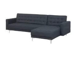 Canapé Angle Gauche Convertible En Tissu Gris Foncé 4 Places ABERDEEN -Canapé Soldes Boutique canape 14926831