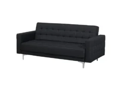 Canapé Convertible 3 Places En Tissu Gris Graphite ABERDEEN -Canapé Soldes Boutique canape 14927483