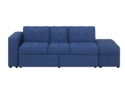 Canapé Convertible 3 Places En Tissu Bleu Marine FALSTER -Canapé Soldes Boutique canape 14927717