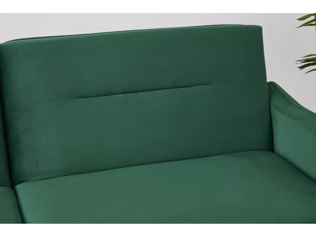 BETTY - Canapé Design Convertible 3 Places En Velours Vert 6 BETTY - Canapé Design Convertible 3 Places En Velours Vert – Image 6