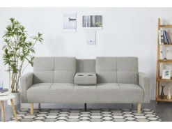 OSLO - Canapé Convertible 3 Places Gris -Canapé Soldes Boutique canape 14978471