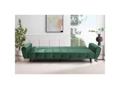 Ontario Velours Vert - Canapé Convertible 3 Places Vert -Canapé Soldes Boutique canape 14978487