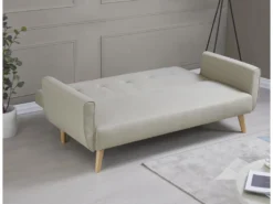 BERLIN - Canapé Scandinave Convertible 3 Places Beige -Canapé Soldes Boutique canape 14978675