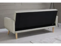 BERLIN - Canapé Scandinave Convertible 3 Places Beige -Canapé Soldes Boutique canape 14978679