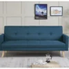 Wooden - Canapé Scandinave Convertible 3 Places Bleu Canard