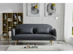 Sotchi Gris - Canapé Convertible Scandinave - 3 Places