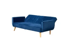 BERLIN - Canapé Scandinave Convertible 3 Places Velours Bleu Nuit 16 BERLIN - Canapé Scandinave Convertible 3 Places Velours Bleu Nuit -Canapé Soldes Boutique canape 15000443