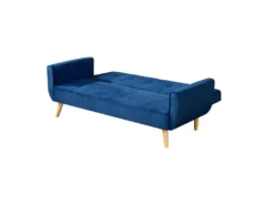 BERLIN - Canapé Scandinave Convertible 3 Places Velours Bleu Nuit 17 BERLIN - Canapé Scandinave Convertible 3 Places Velours Bleu Nuit -Canapé Soldes Boutique canape 15000445