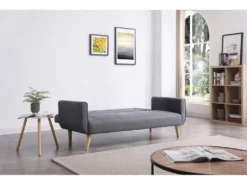 Berlin Gris : Canapé Scandinave Convertible 3 Places Gris -Canapé Soldes Boutique canape 15000479