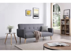 Berlin Gris : Canapé Scandinave Convertible 3 Places Gris -Canapé Soldes Boutique canape 15000481