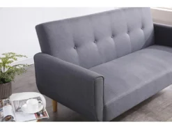 Berlin Gris : Canapé Scandinave Convertible 3 Places Gris -Canapé Soldes Boutique canape 15000487