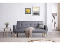 Berlin Gris : Canapé Scandinave Convertible 3 Places Gris -Canapé Soldes Boutique canape 15000489