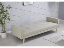 Wooden - Canapé Scandinave Convertible 3 Places Beige -Canapé Soldes Boutique canape 15000647