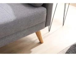 Wooden : Canapé Scandinave Convertible 3 Places Gris -Canapé Soldes Boutique canape 15000769