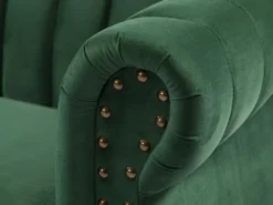 Canapé D'angle Réversible En Velours Vert Sapin TRUMBO -Canapé Soldes Boutique canape 15073023