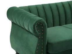 Canapé D'angle Réversible En Velours Vert Sapin TRUMBO -Canapé Soldes Boutique canape 15073115