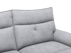 Canapé D'angle Panoramique Relax électrique En Tissu Gris BENJAMIN -Canapé Soldes Boutique canape 15289101