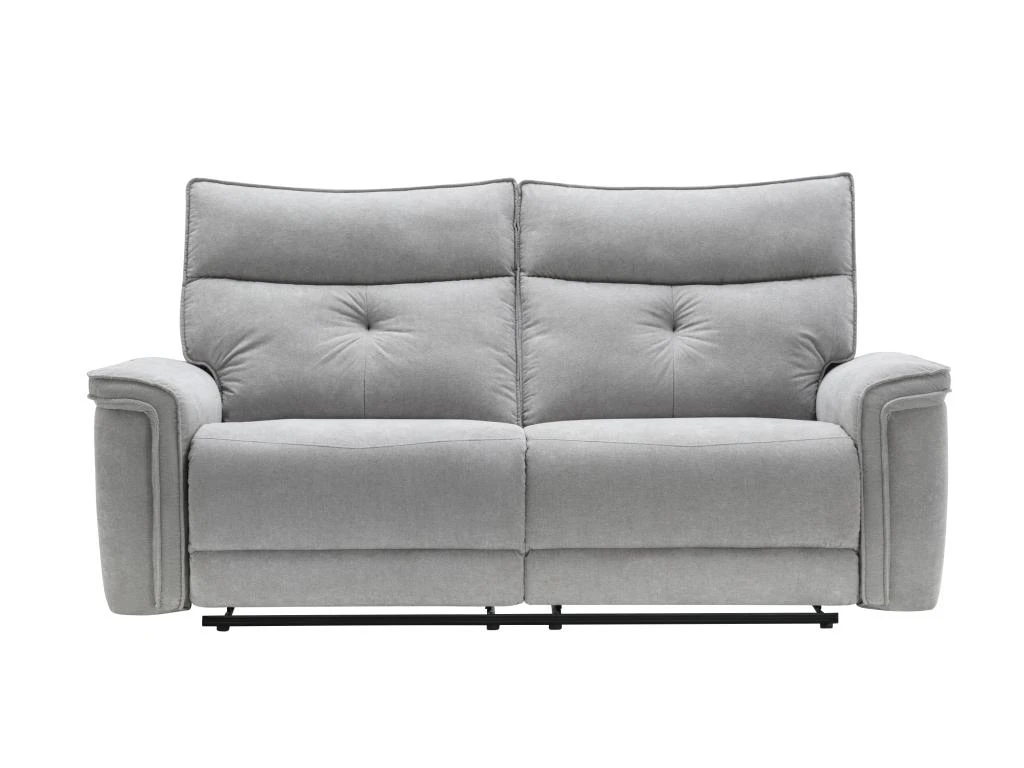Canapé 3 Places Relax électrique En Tissu Gris BENJAMIN 4 Canapé 3 Places Relax électrique En Tissu Gris BENJAMIN – Image 4