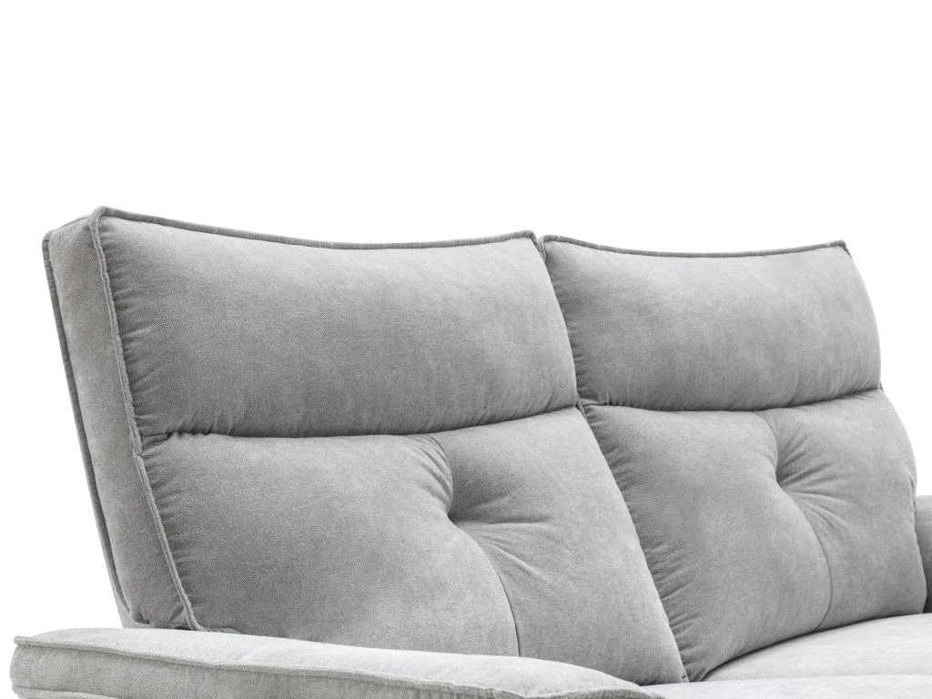 Canapé 3 Places Relax électrique En Tissu Gris BENJAMIN 7 Canapé 3 Places Relax électrique En Tissu Gris BENJAMIN – Image 7