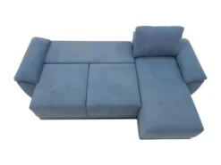 Canapé D'angle Convertible Réversible 4 Places ARIEL - Tissu Bleu - Coffre De Rangement - L 257 X P 159 X H 88 Cm 8 Canapé D'angle Convertible Réversible 4 Places ARIEL - Tissu Bleu - Coffre De Rangement - L 257 X P 159 X H 88 Cm -Canapé Soldes Boutique canape 15613581