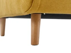 Canapé 2 Places Convertible En Tissu Jaune Moutarde URIBIA -Canapé Soldes Boutique canape 15882247