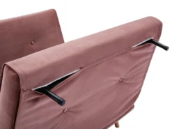Canapé 2 Places Convertible En Velours Rose Poudré URIBIA 17 Canapé 2 Places Convertible En Velours Rose Poudré URIBIA -Canapé Soldes Boutique canape 15886307
