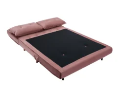 Canapé 2 Places Convertible En Velours Rose Poudré URIBIA 13 Canapé 2 Places Convertible En Velours Rose Poudré URIBIA -Canapé Soldes Boutique canape 15886313