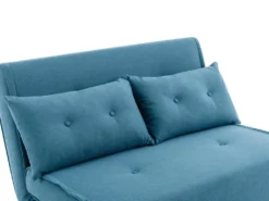 Canapé 2 Places Convertible En Tissu Bleu URIBIA -Canapé Soldes Boutique canape 15886349