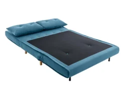 Canapé 2 Places Convertible En Tissu Bleu URIBIA -Canapé Soldes Boutique canape 15886351