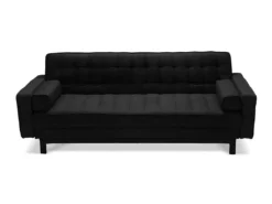 Canapé Convertible Clic-clac En Microfibre ELEANOR - Marron Effet Vintage -Canapé Soldes Boutique canape 160130