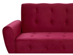 Canapé Convertible 3 Places En Velours Rouge Bordeaux SELNES 17 Canapé Convertible 3 Places En Velours Rouge Bordeaux SELNES -Canapé Soldes Boutique canape 16167347