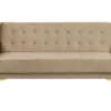 Canapé Convertible 3 Places En Velours Beige Sable ABERDEEN
