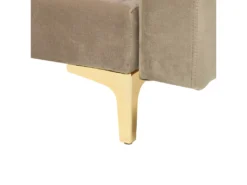 Canapé Convertible 3 Places En Velours Beige Sable ABERDEEN -Canapé Soldes Boutique canape 16167643