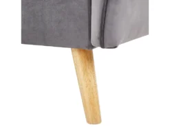 Canapé Convertible 2 Places En Velours Gris BARDU -Canapé Soldes Boutique canape 16169331