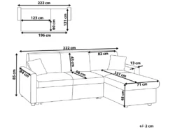 Canapé Angle à Gauche Convertible En Simili-cuir Marron Foncé 3 Places OGNA -Canapé Soldes Boutique canape 16170153