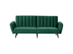 Canapé Convertible 3 Places En Velours Vert Foncé VIMMERBY